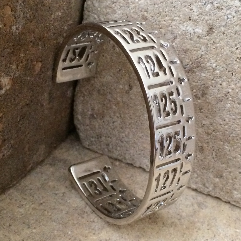 OPEN CUFF BRACELET / PLATINUM PLATED - Picture 6 of 8